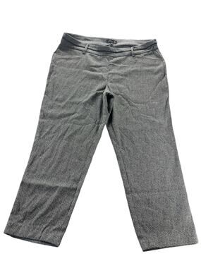 Ryan Wylde Black & White Flat Front Chino Ankle Dress Pants Women's Size 22W